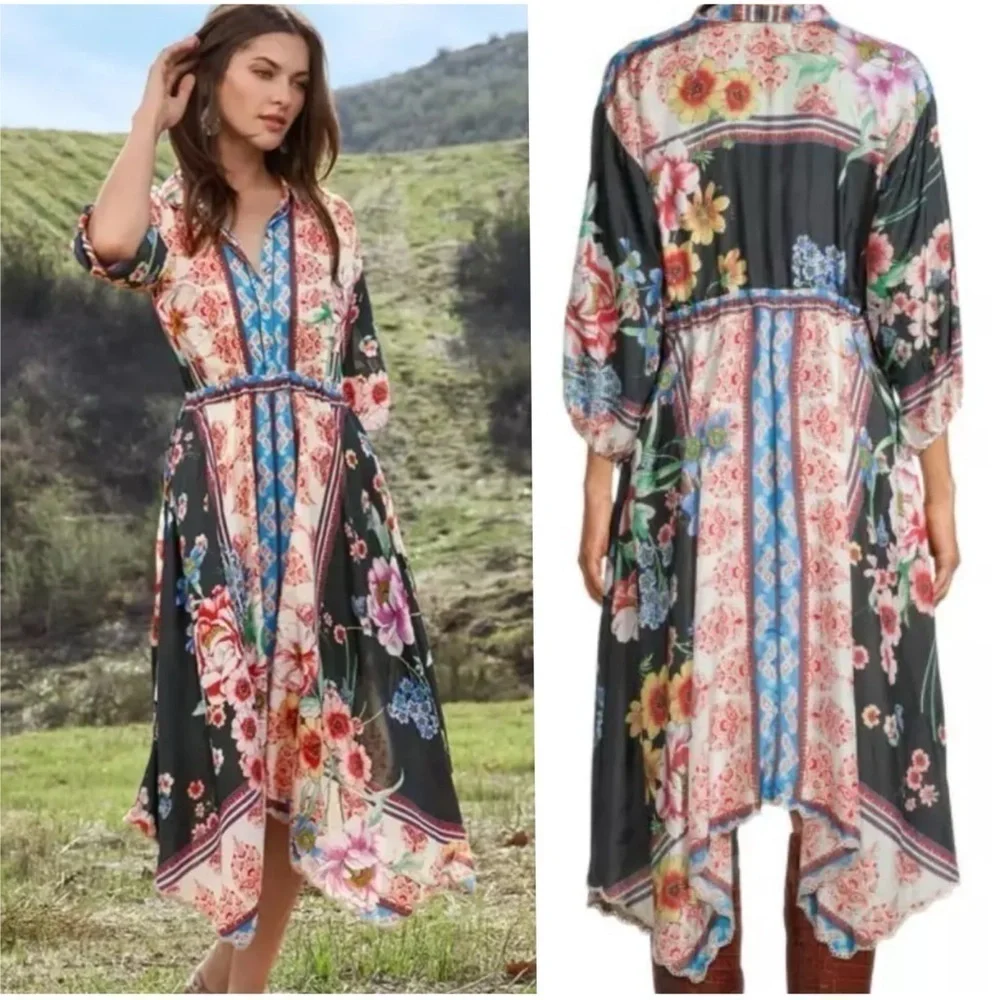 Johnny Was silk Geana Patsy dress NWT - Picture 8 of 14